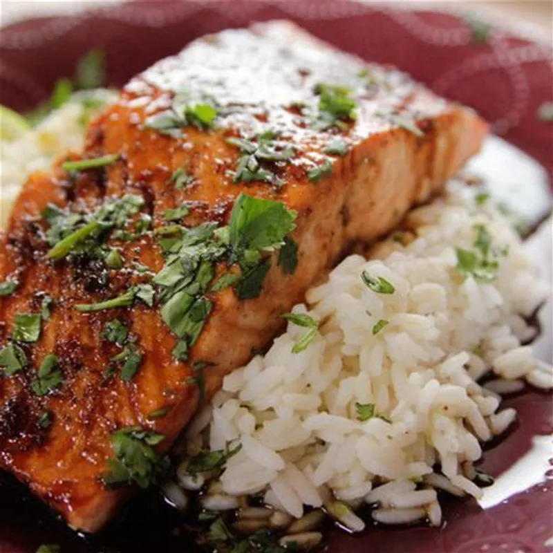 Zesty Citrus Salmon with Cilantro Rice image